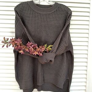 BLVD Comfy Steel Knit Sweater- M/L